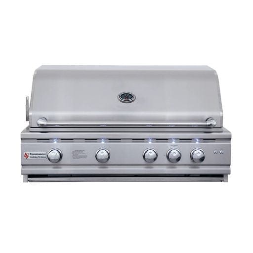 RCS 38" Cutlass Pro Grill W/ Rear Burner, Briquette Trays & Blue LEDs