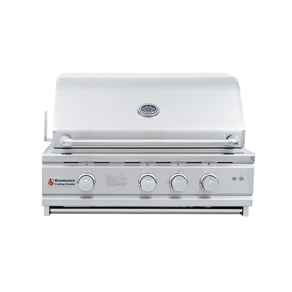 RCS 30" Cutlass Pro Grill W/ Rear Burner, Briquette Trays & Blue LEDs