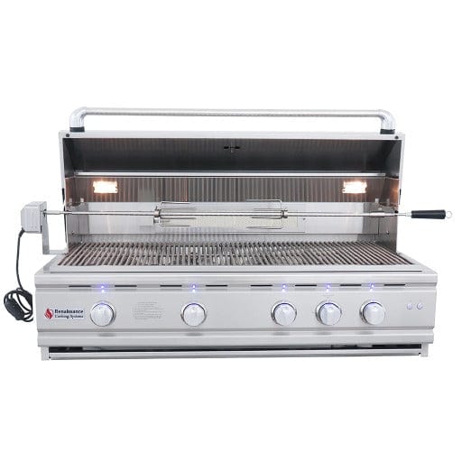 RCS 42" Cutlass Pro Grill W/ Rear Burner, Briquette Trays & Blue LEDs