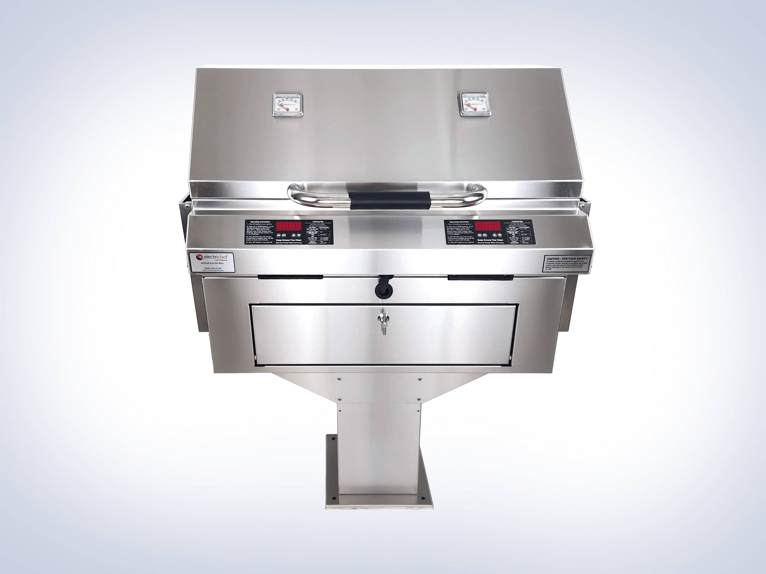 ElectriChef Ruby 32" Dual Pedestal-Base Electric Grill