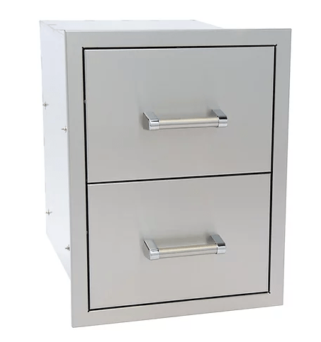 Kokomo Grills Stainless Steel Double Drawer