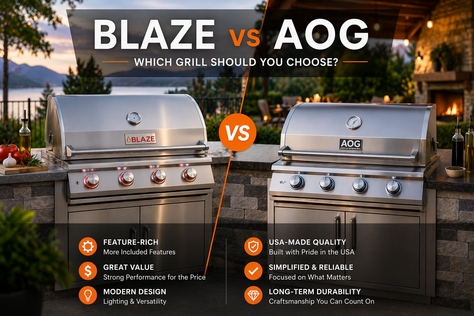 Blaze vs AOG: Which Grill Should You Choose for Your Outdoor Kitchen?