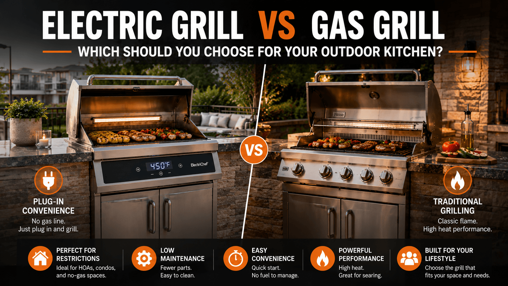 Electric Grill vs Gas Grill: Which Should You Choose for Your Outdoor Kitchen?