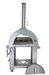 Outdoor pizza oven with chimney on a white background