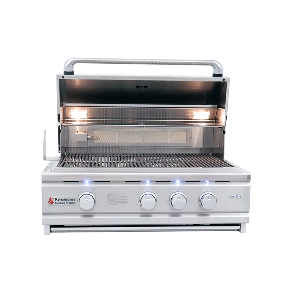 RCS 30" Cutlass Pro Grill W/ Rear Burner, Briquette Trays & Blue LEDs