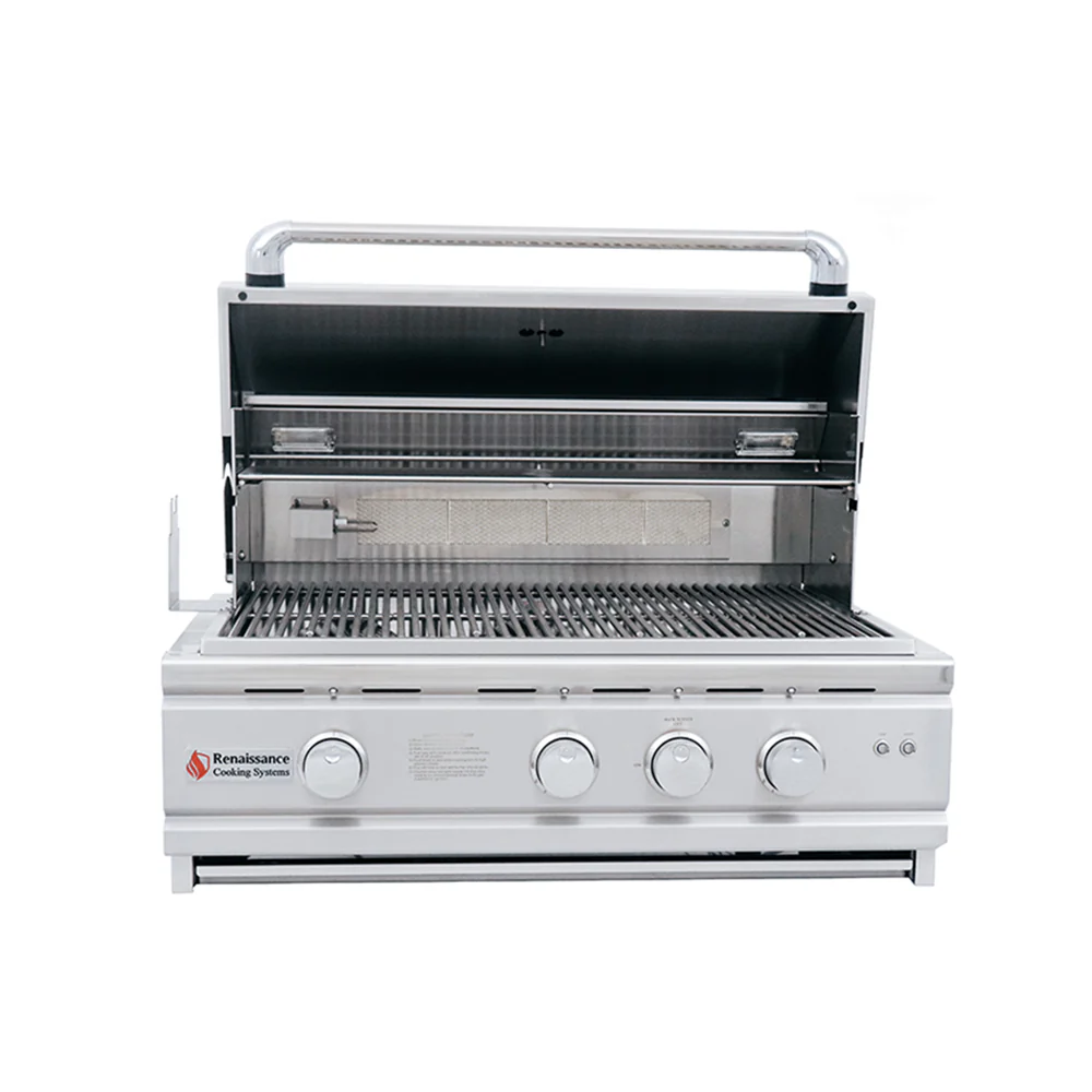RCS 30" Cutlass Pro Grill W/ Rear Burner, Briquette Trays & Blue LEDs