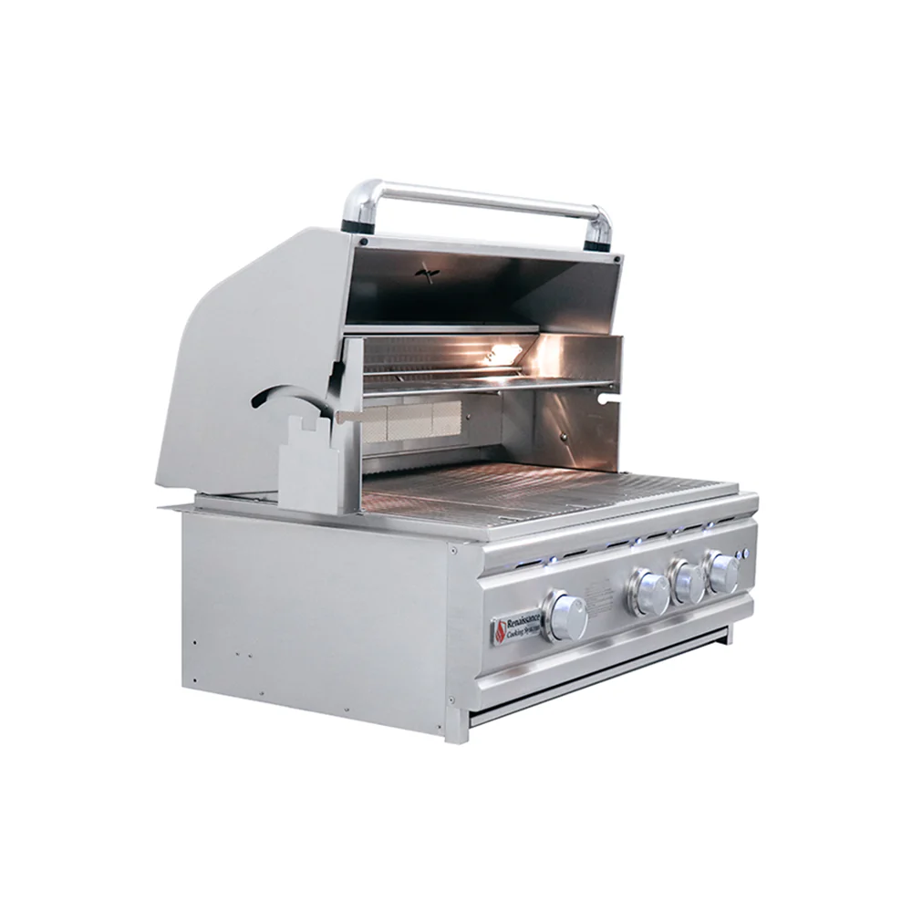 RCS 30" Cutlass Pro Grill W/ Rear Burner, Briquette Trays & Blue LEDs