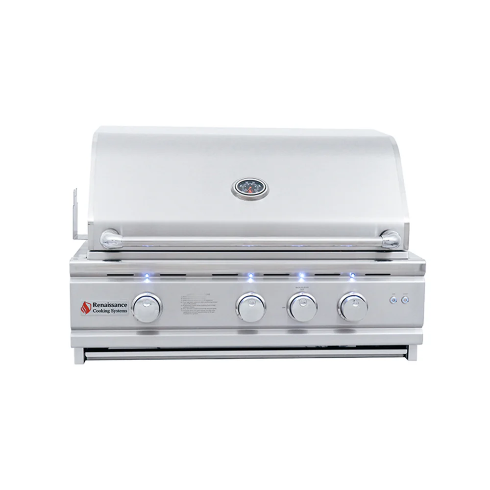 RCS 30" Cutlass Pro Grill W/ Rear Burner, Briquette Trays & Blue LEDs