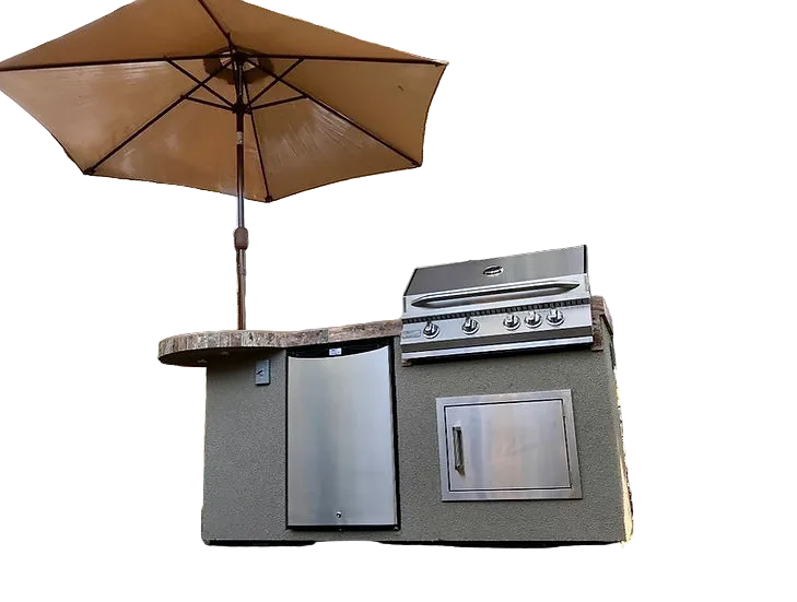 Maui 7'6" BBQ Island – Unique Round Bar Design for the Ultimate Outdoor Experience