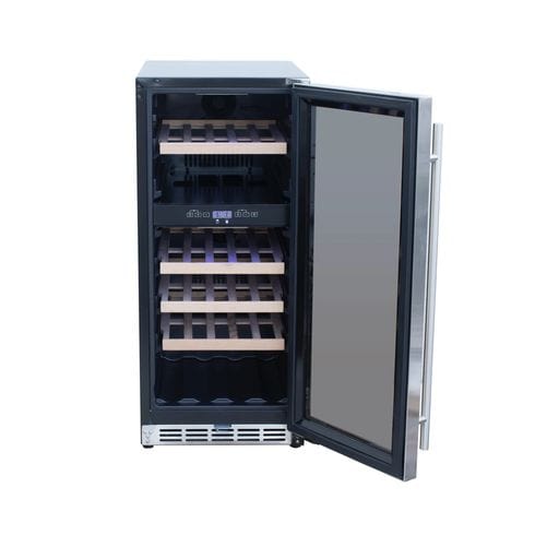 Wine Cooler/Refrigerator w/15" Glass Window Front