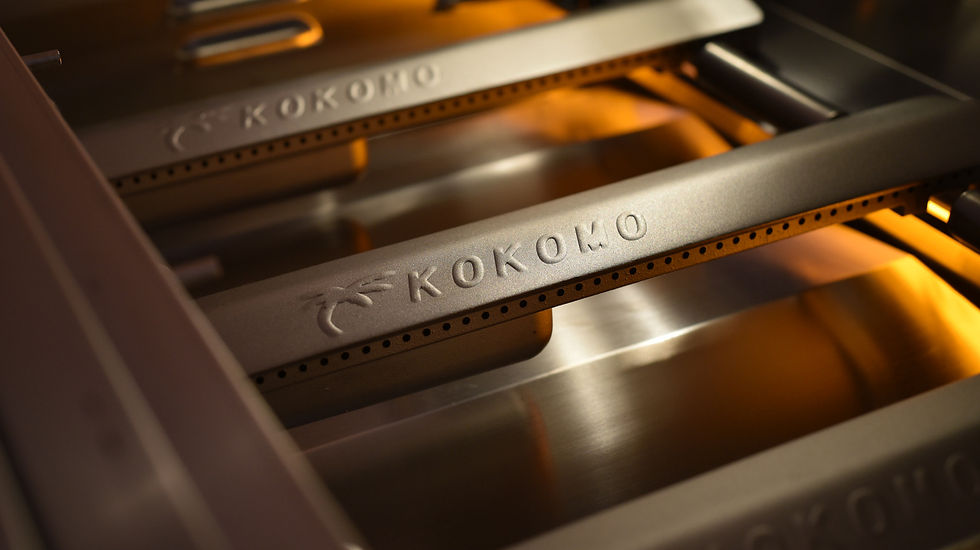 Metallic components with 'KOKOMO' branding in a close-up shot.