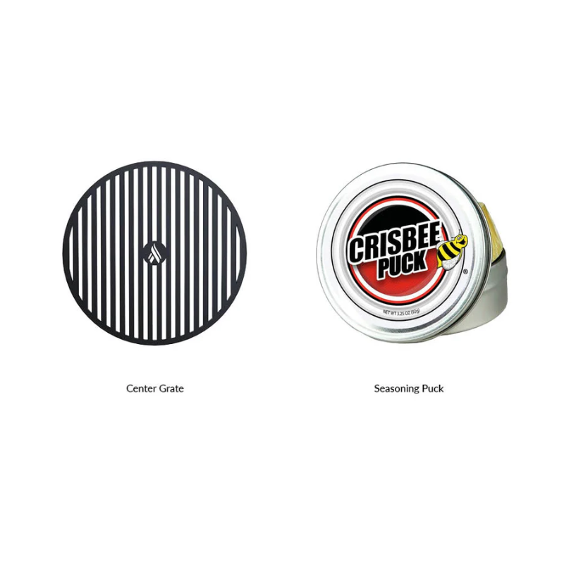 Picture of center grate and seasoning puck