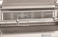 Stainless steel grill with honeycomb design and FireMagic branding