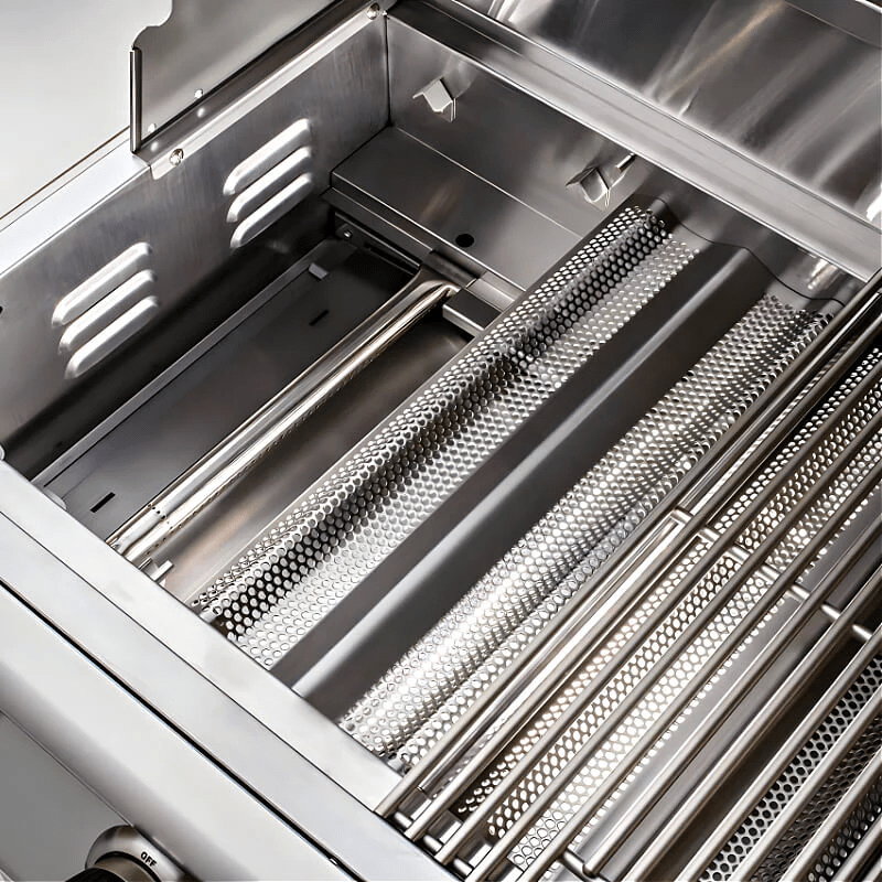 Heat zone separators in the Blaze Grill on TRU Innovative Grill Island