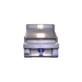 Stainless steel grill with 'Caution Hot' indicator on a white background