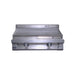 Stainless steel grill on a white background