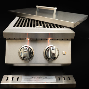 KoKoMo Grills Professional Double Side Burner with removable cover