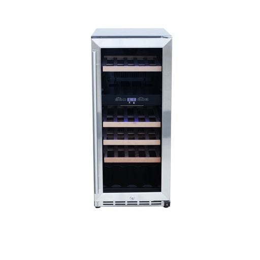 Wine Cooler/Refrigerator w/15" Glass Window Front