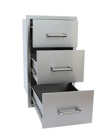 Kokomo Grills Stainless Steel Triple Drawer